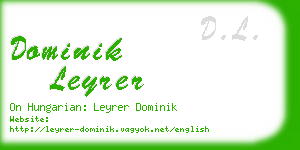 dominik leyrer business card